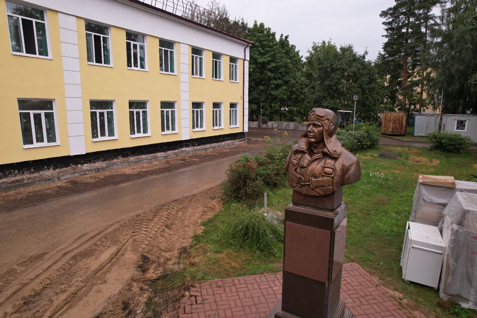 видео с коптера, школа, дубна,