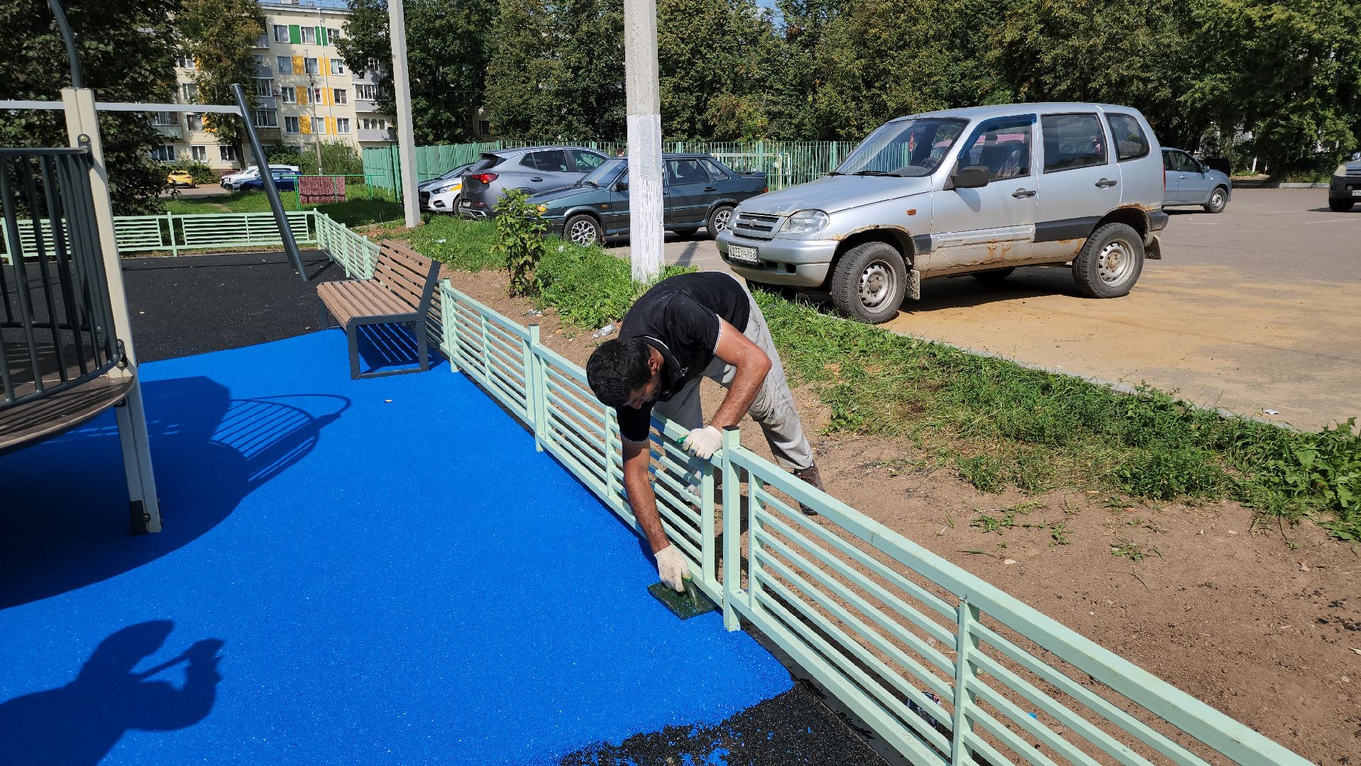 кашира, благоустройство, модернизация детской площадки, безопасное покрытие,