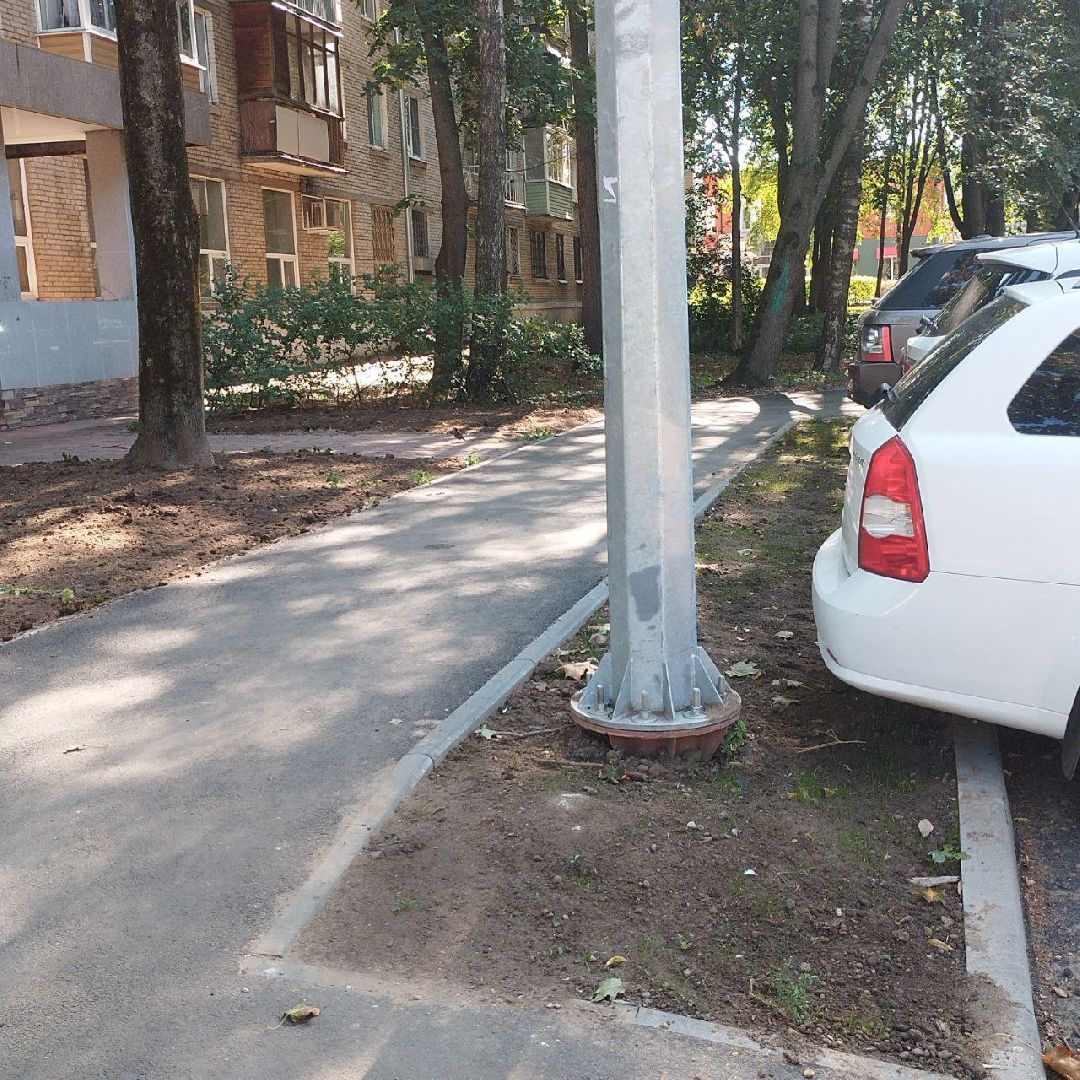 пушкино, газон, благоустройство, комплексное благоустройство, трава, коммунальная служба,