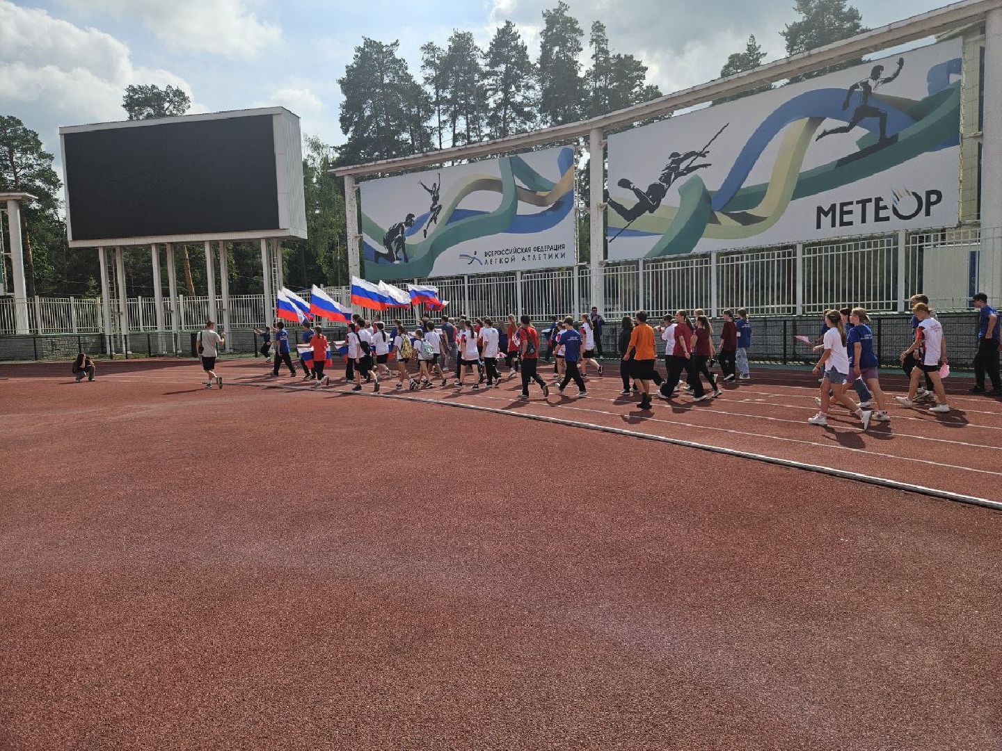 волонтеры, жуковский, флаг россии, флешмоб,