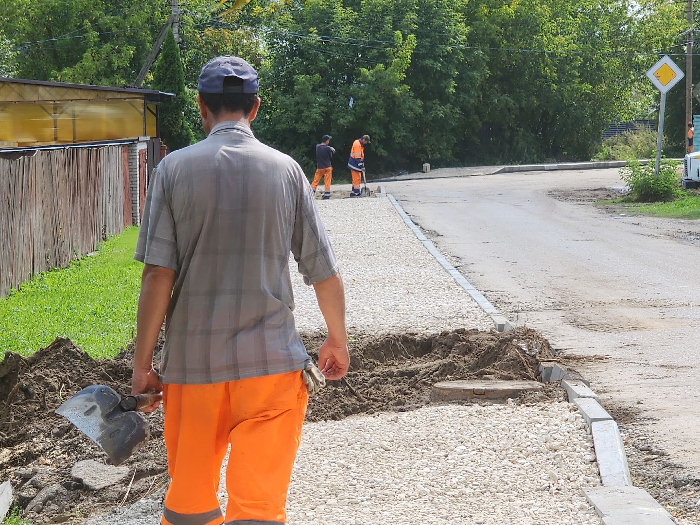 ремонт тротуаров, куровское, орехово-зуевский округ,