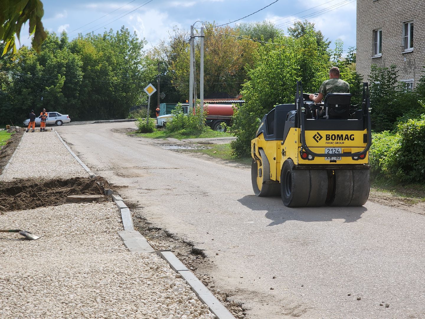 ремонт тротуаров, куровское, орехово-зуевский округ,