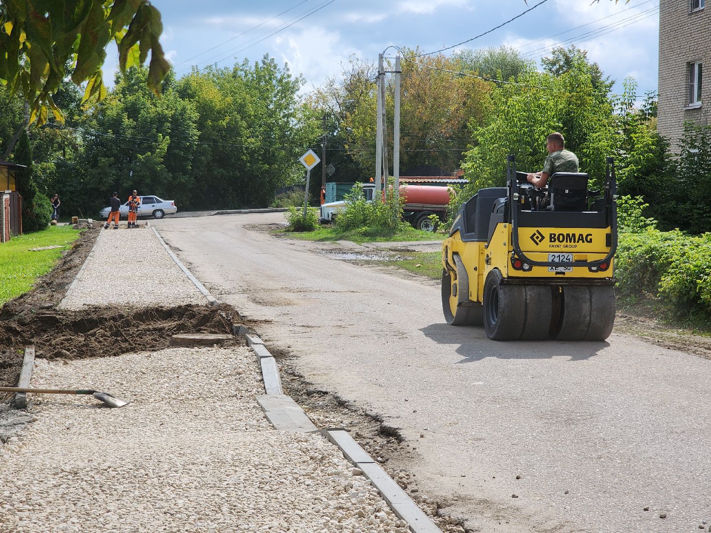 ремонт тротуаров, куровское, орехово-зуевский округ,