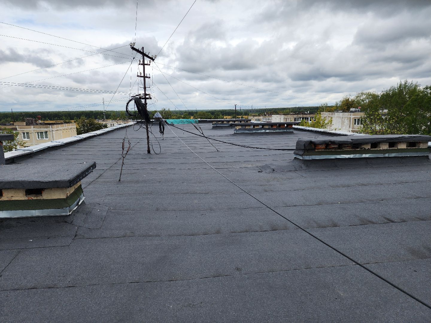 Чехов, школа 8, ремонт кровли, замена покрытия кровли, линокром, муниципальная программа Образование, гидроизоляция, теплоизоляция,