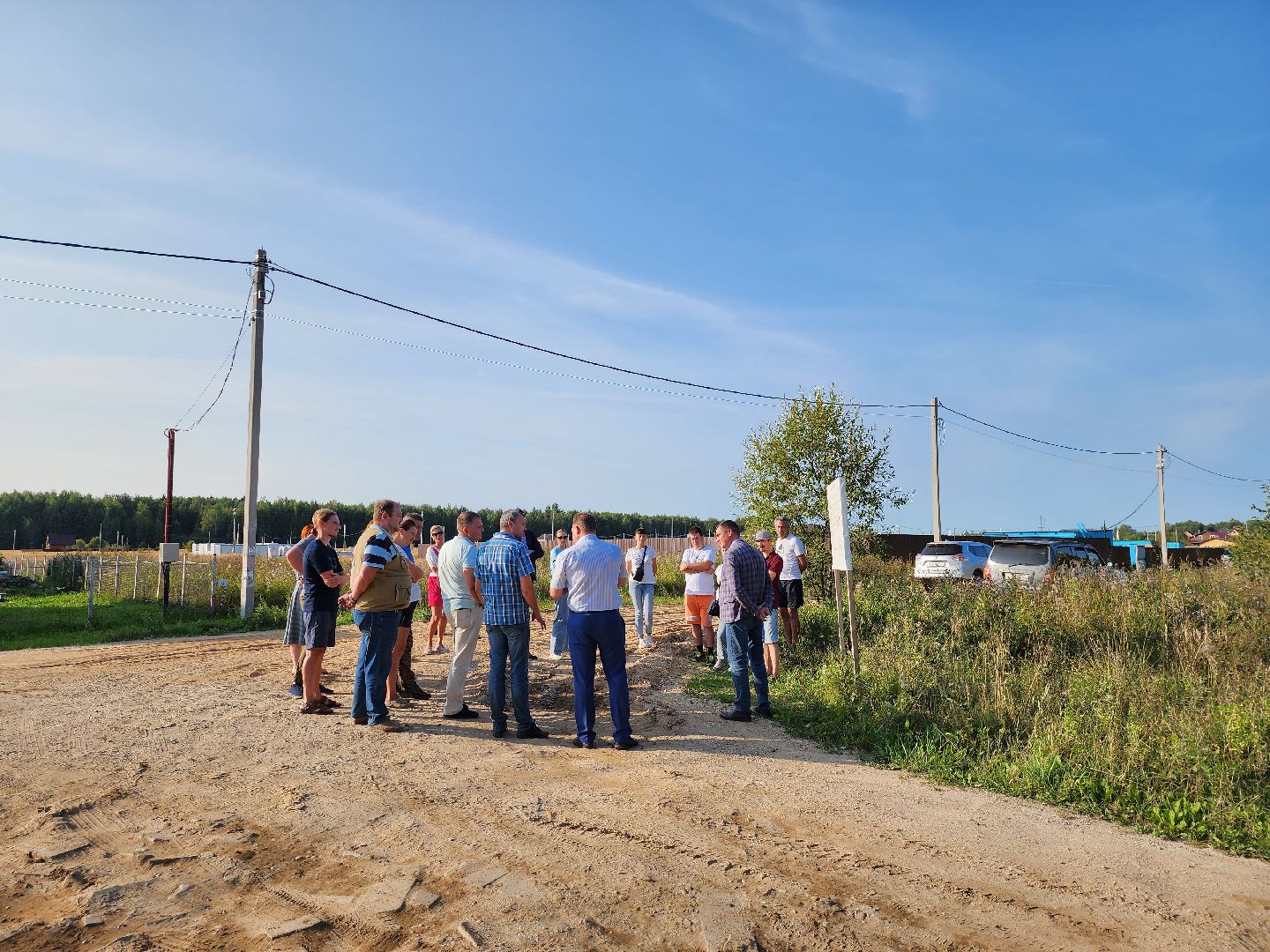 Дубна, Юркино, Строительство дороги, Встреча с жителями,
