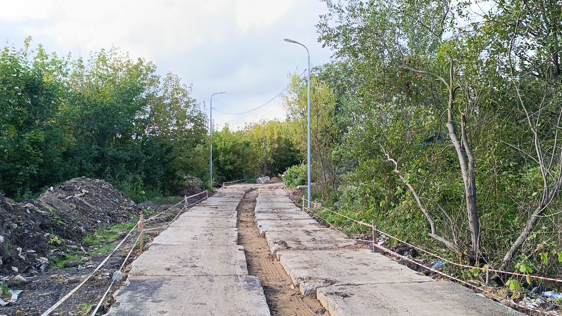 строительство, пешеходный переход, лобня,