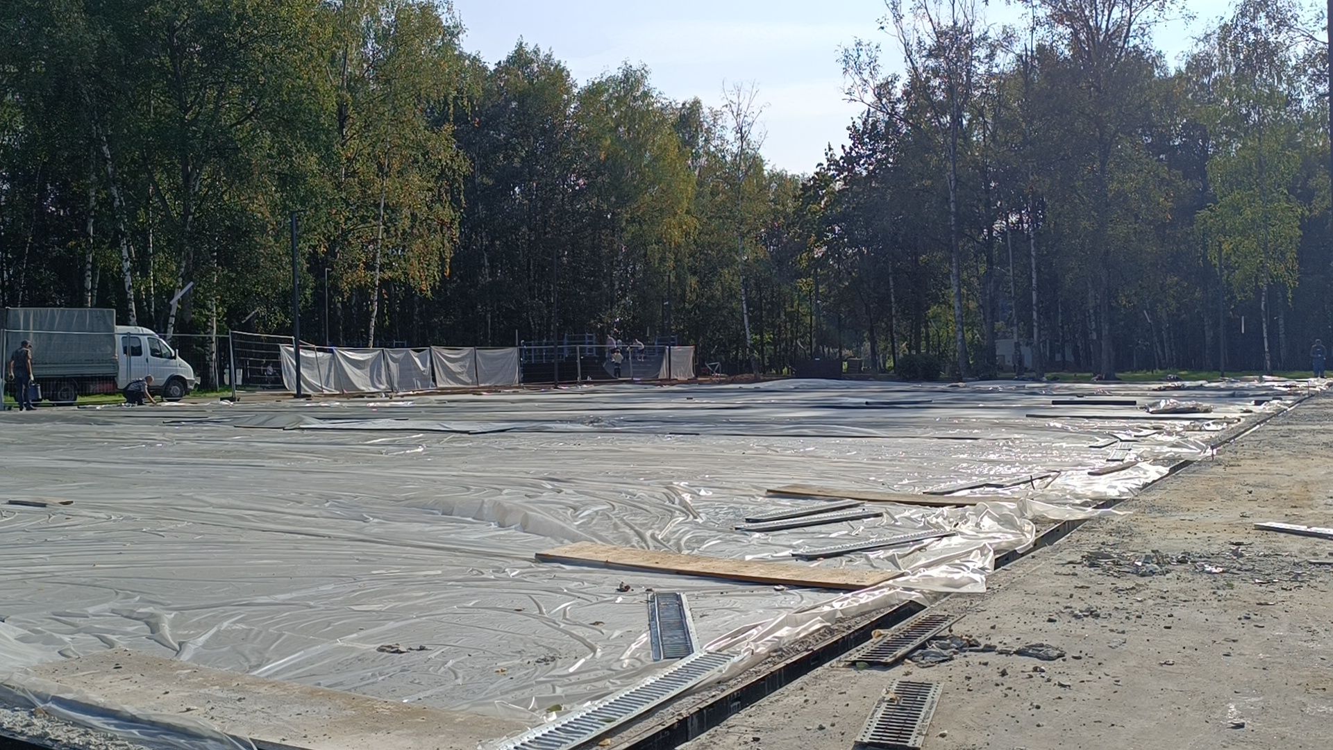 парк, реконструкция, каток, лобня,