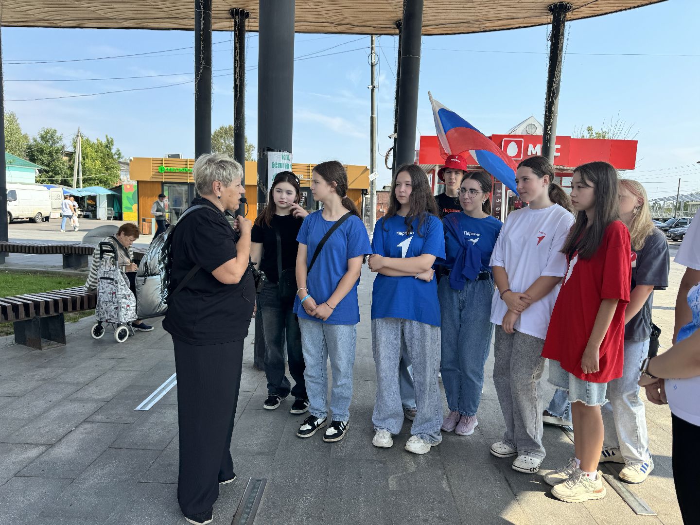 шаховская, день российского флага, акция, юнармеец, движение первых,
