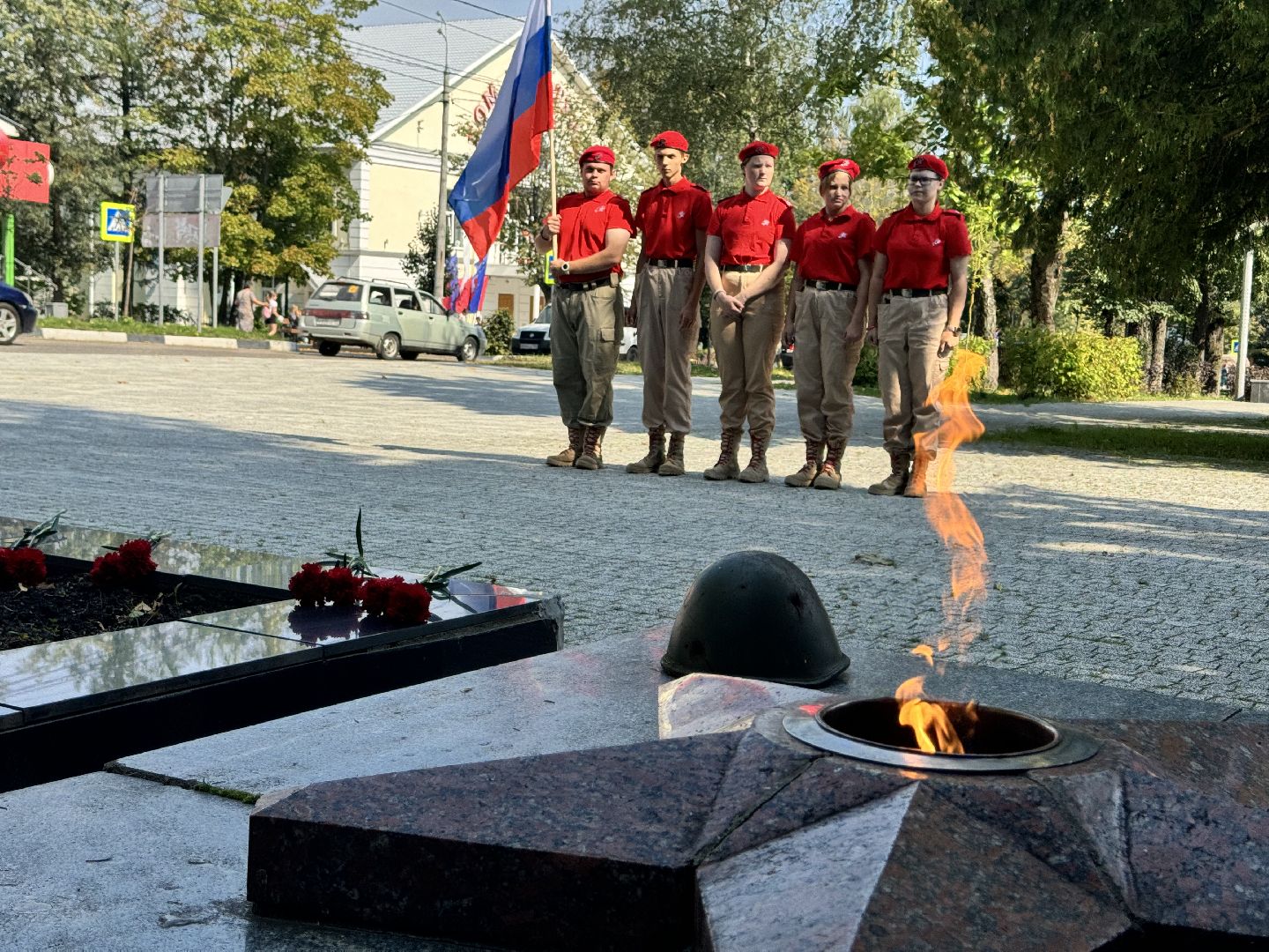 шаховская, день российского флага, акция, юнармеец, движение первых,