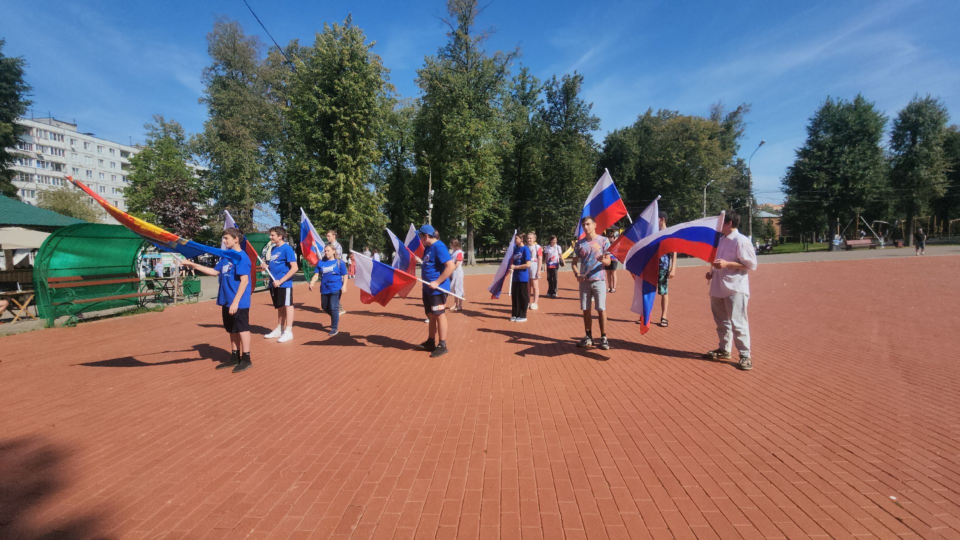Павловский Посад, Городской округ Павловский Посад, День флага, Люди, Жители, Флаг,