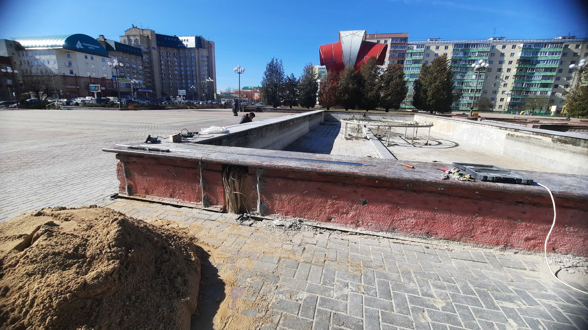 Фонтан, пуск фонтанов, город, Наро-Фоминск, перемены