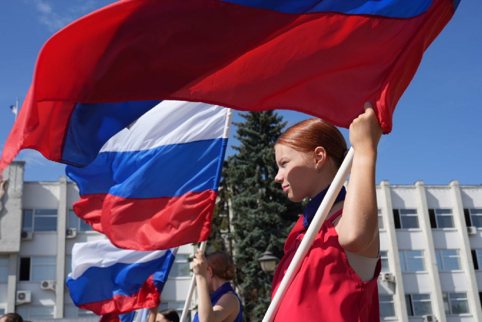 Акция, Триколор, Флаг, Сергиев Посад, День флага,