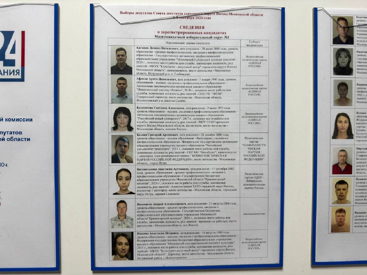 тик, совет депутатов, выборы, городской округ восход,