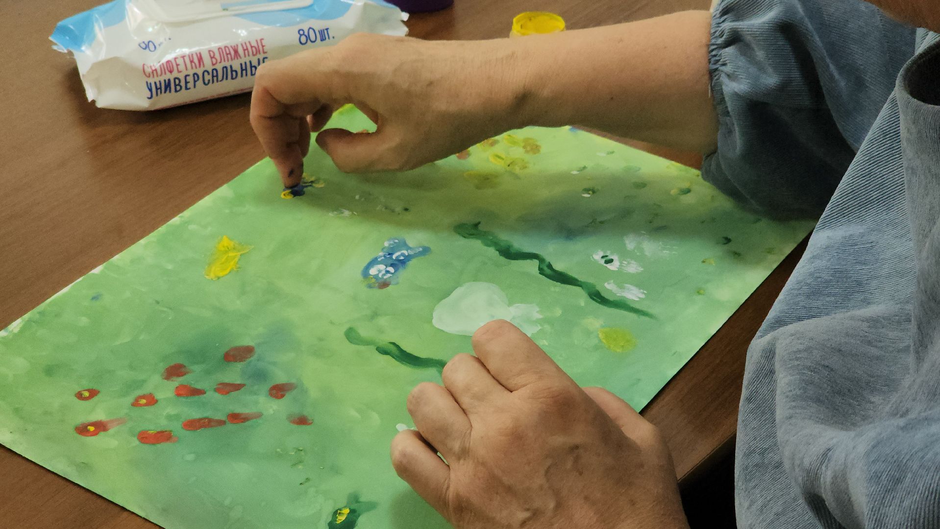 долгопрудный, кмц, арт-терапия, рисование пальцами,