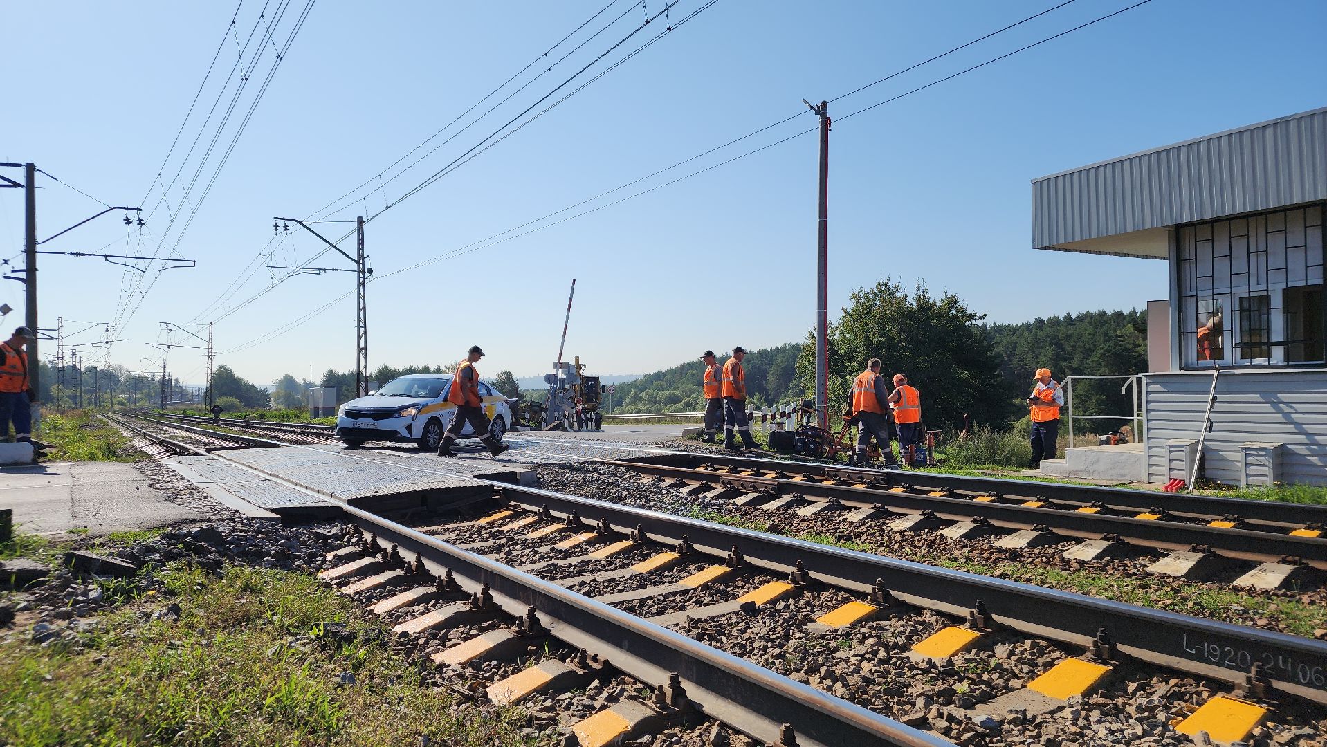 ступино, ремонт переезда,ржд,
