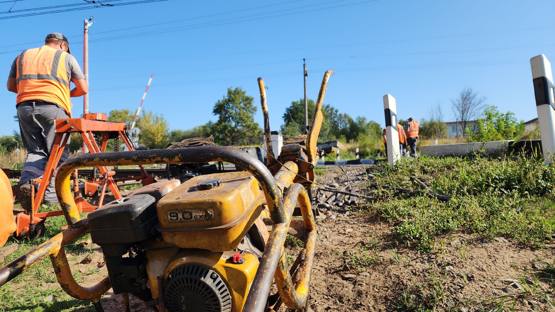 ступино, ремонт переезда,ржд,