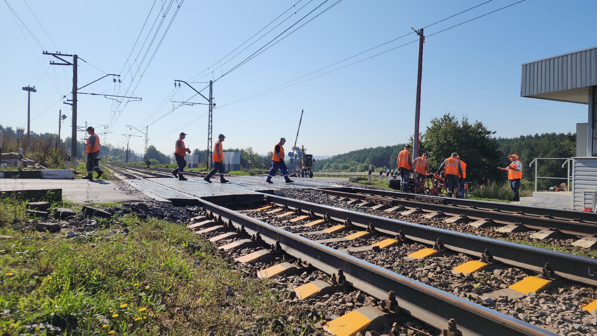 ступино, ремонт переезда,ржд,