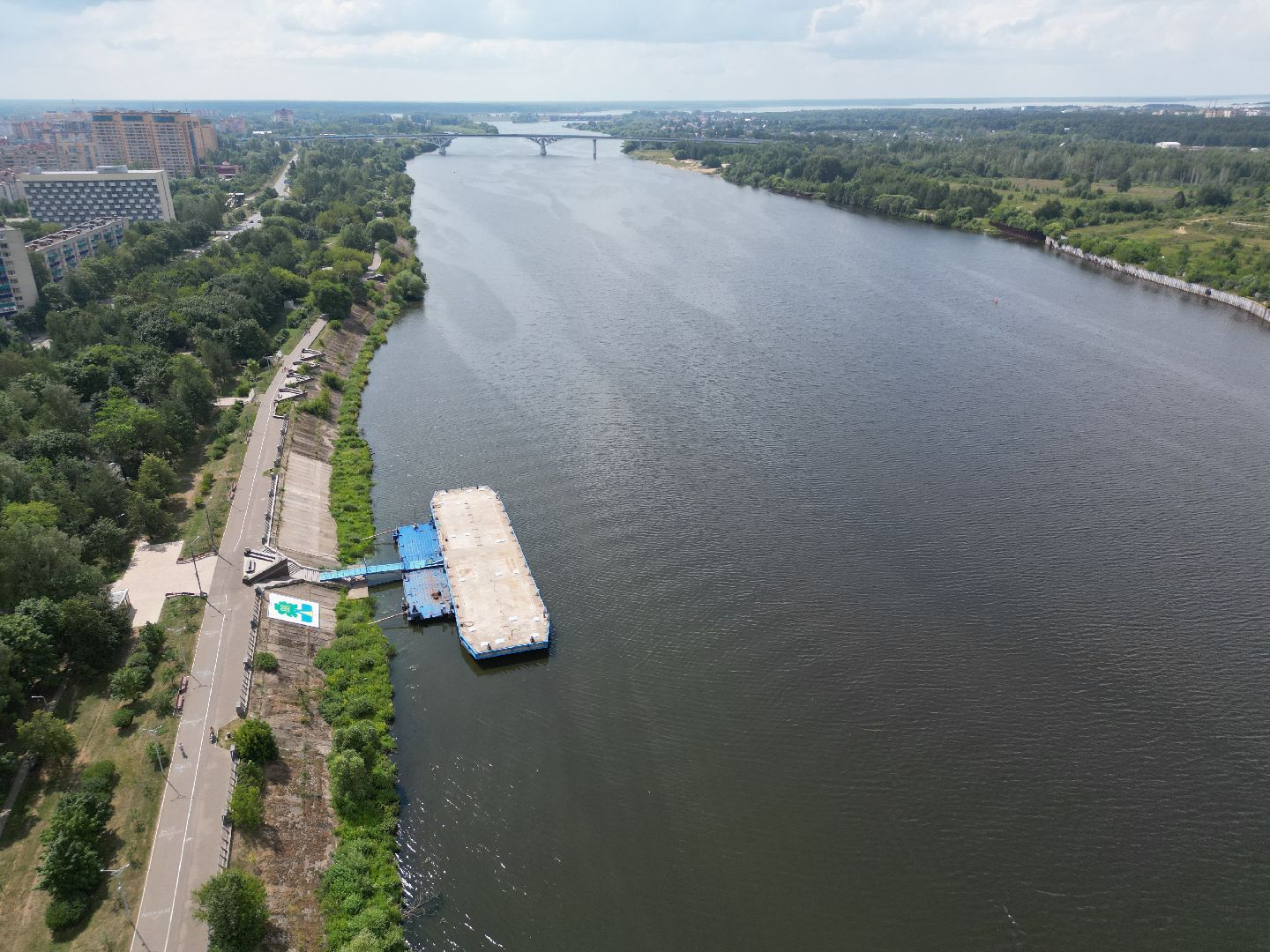 видео с коптера, дубна, набережная, благоустройство,