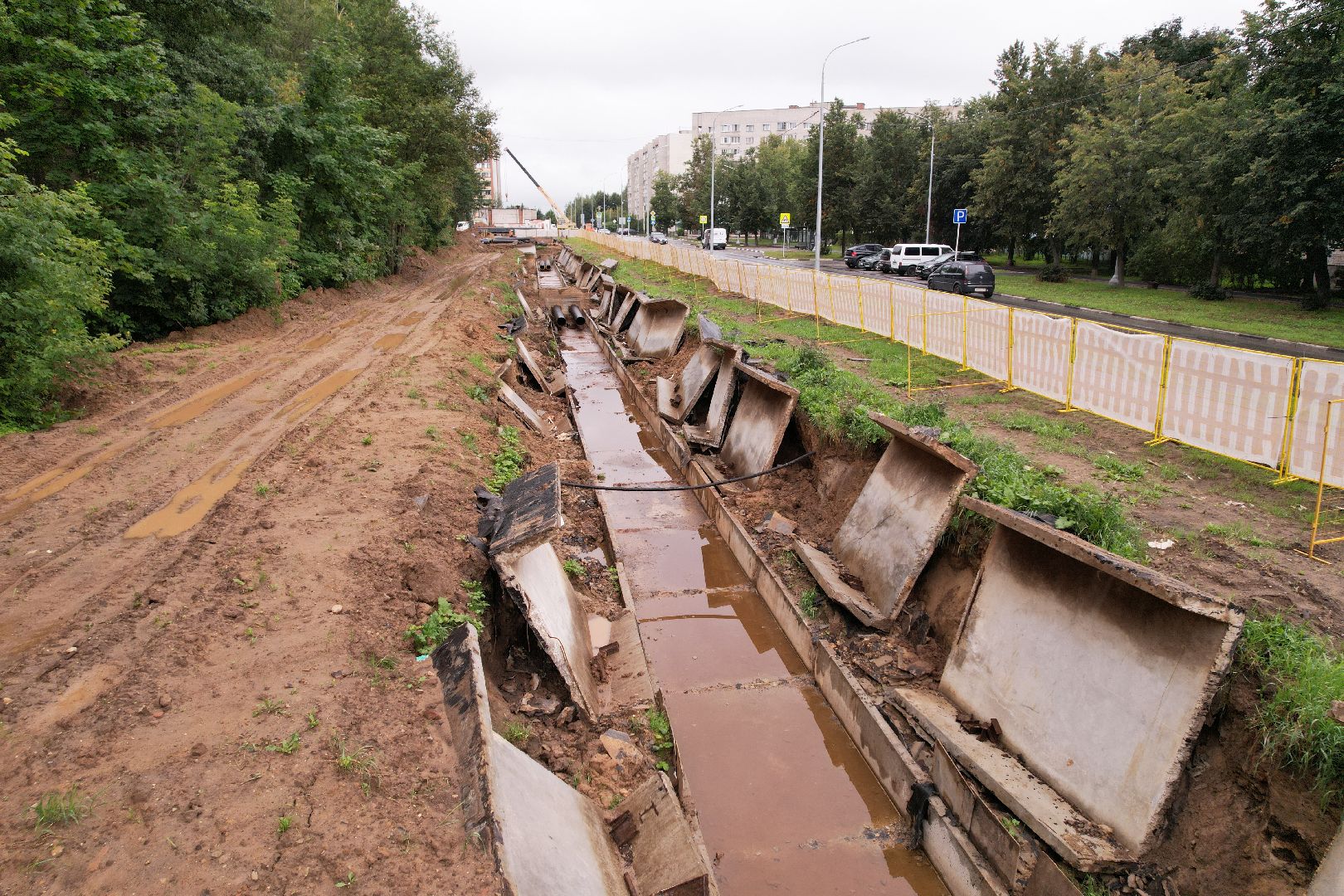 видео с коптера, дубна, жкх, телпосети, трубы,
