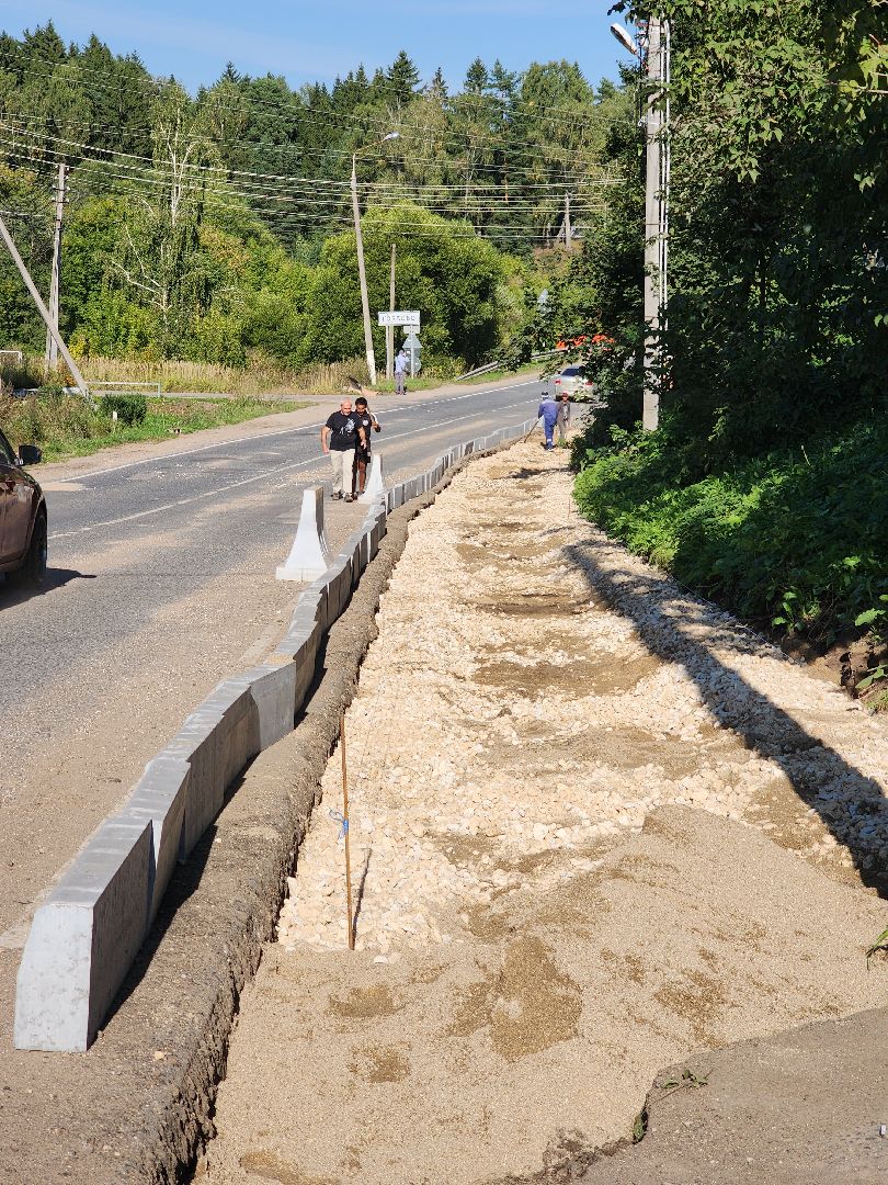 дороги, руза, горбово, ремонт тротуара, тротуар в горбово, рузский городской округ, подмосковье,