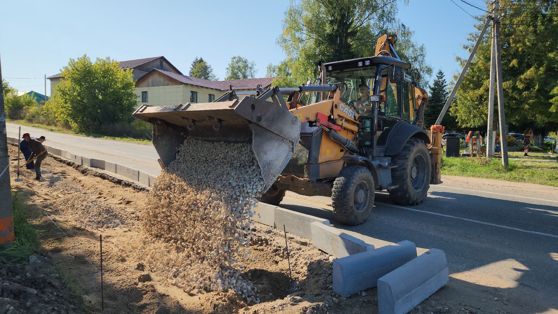 дороги, руза, горбово, ремонт тротуара, тротуар в горбово, рузский городской округ, подмосковье,