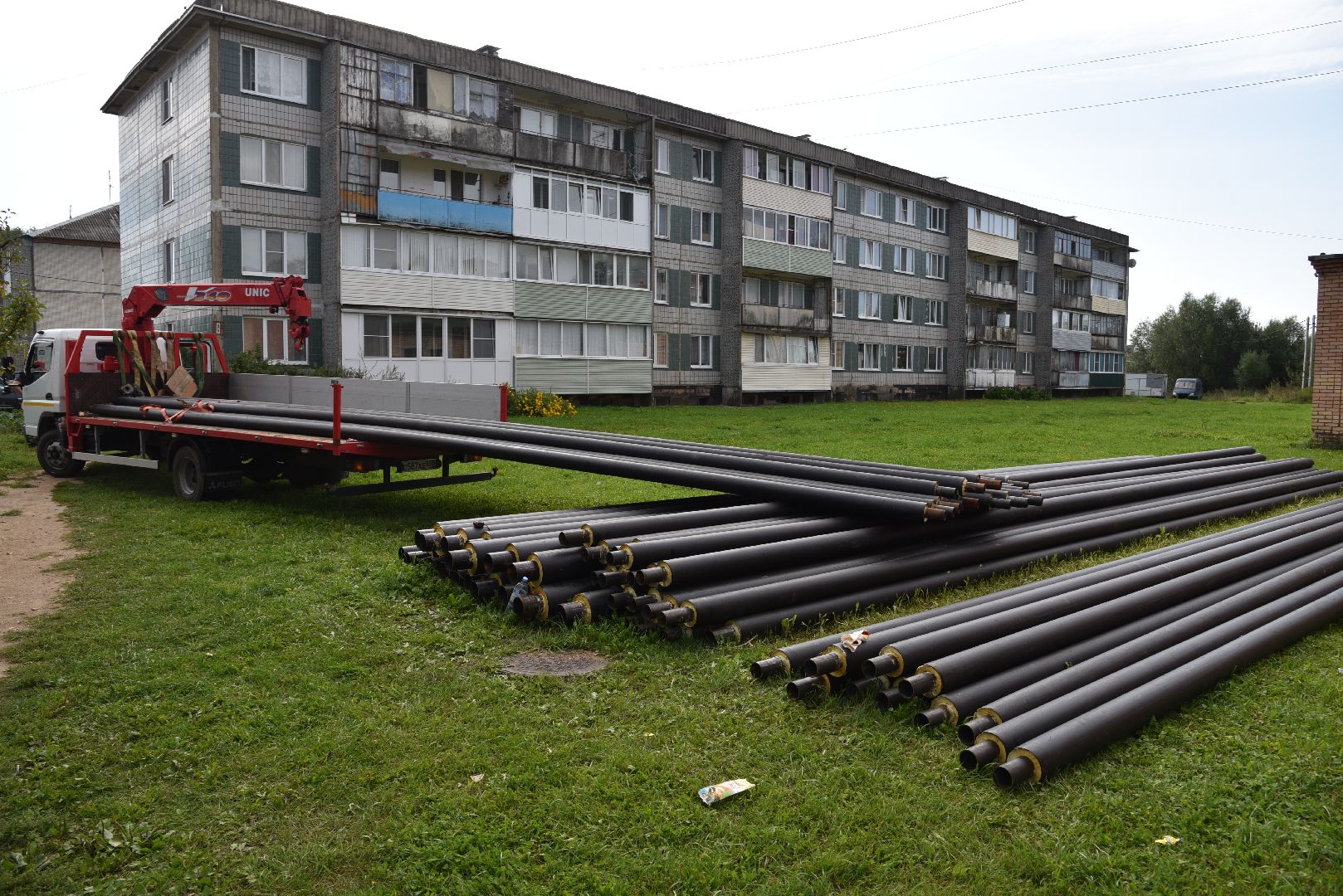 лотошино, новолотошино, жкх, замена труб, замена труб отопления, теплотрасса,