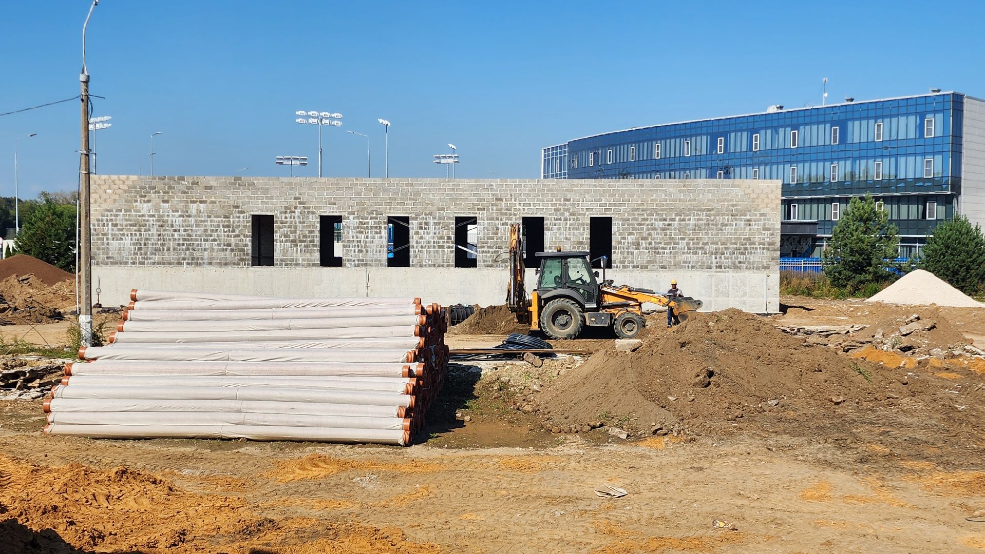 Бронницы, Строительство ФОК, новый спорткомплекс в бронницах, Ход строительства ФОК,