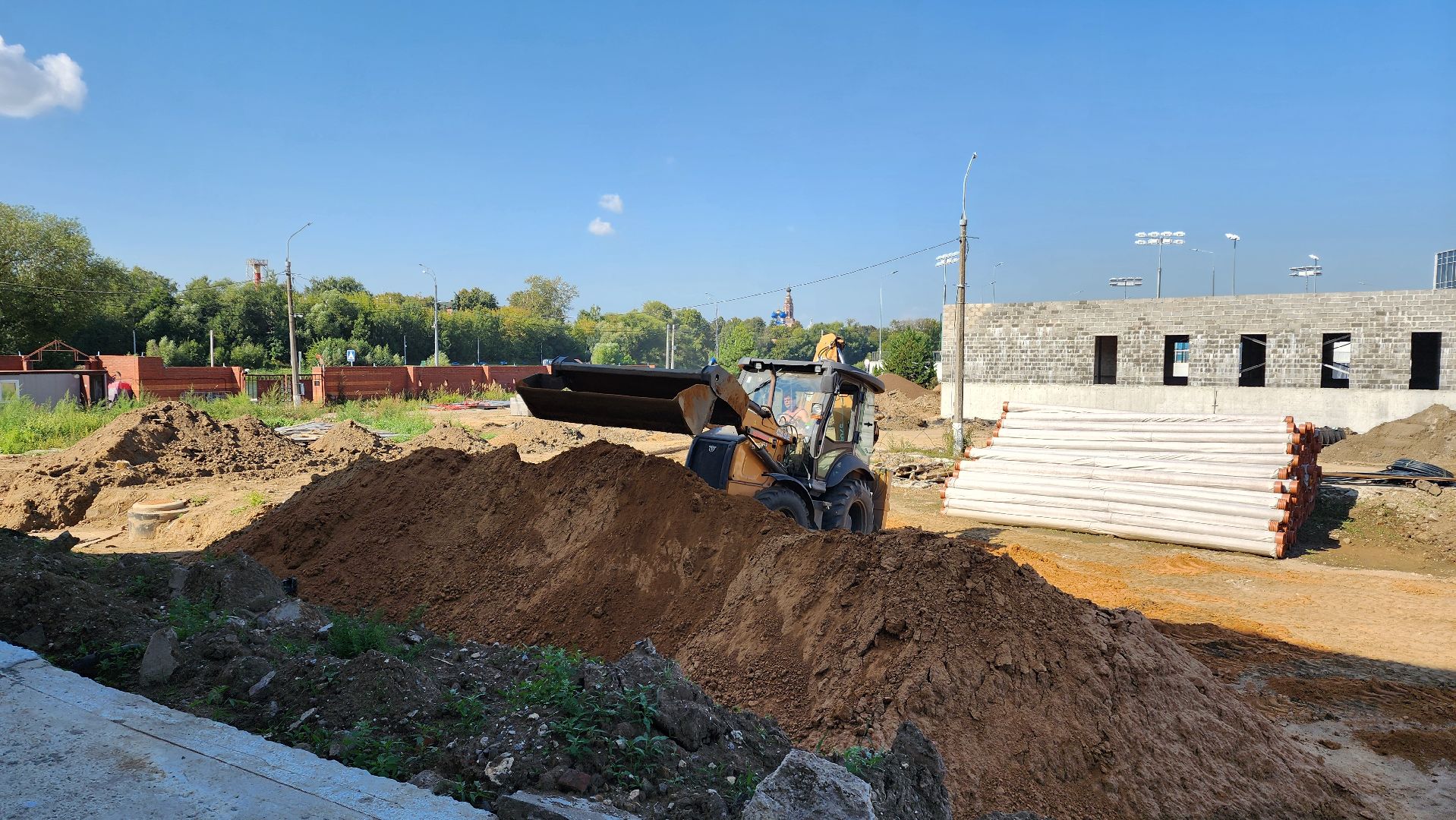 Бронницы, Строительство ФОК, новый спорткомплекс в бронницах, Ход строительства ФОК,