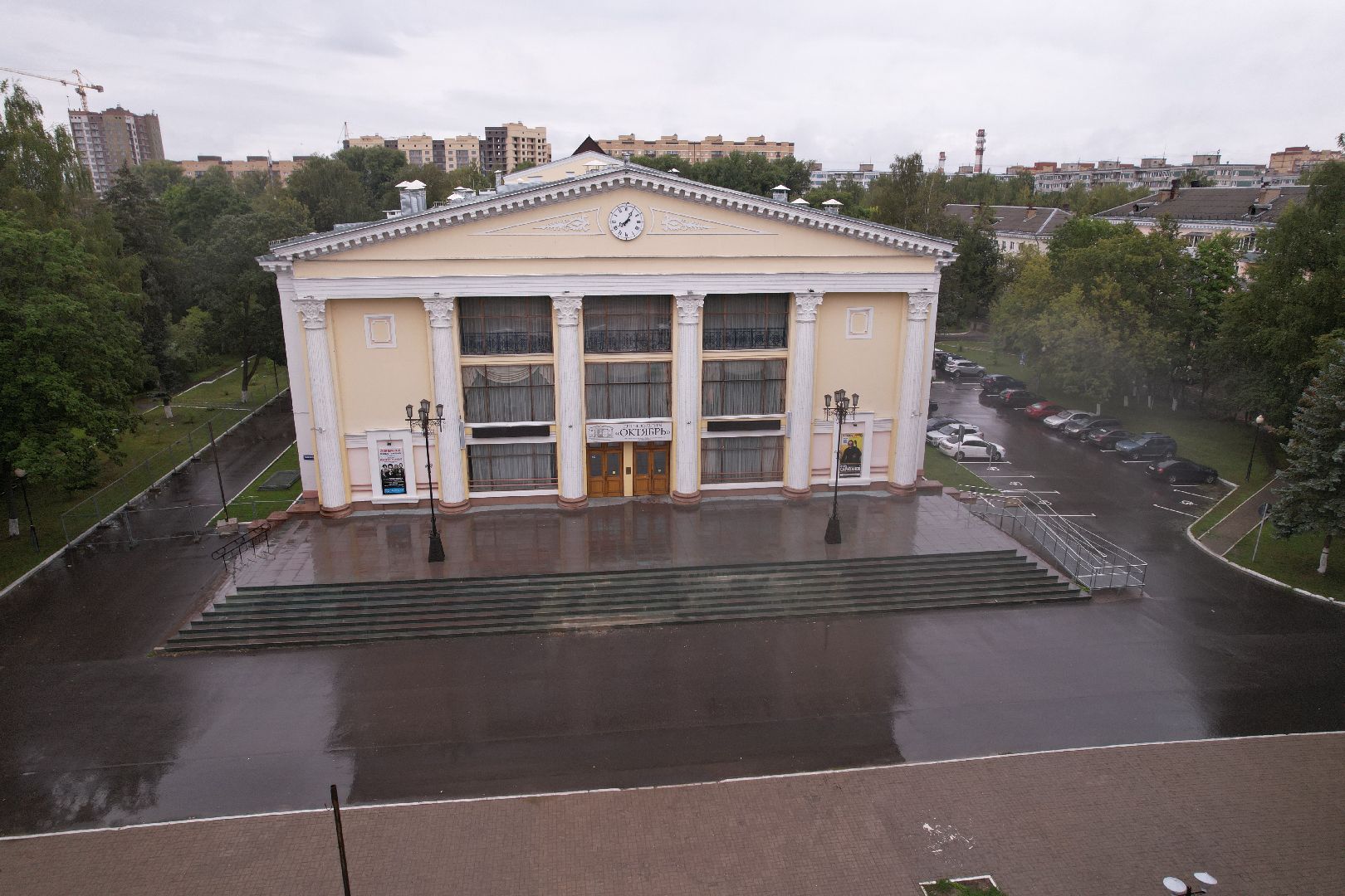 видео с коптера, дубна, благоустройство,