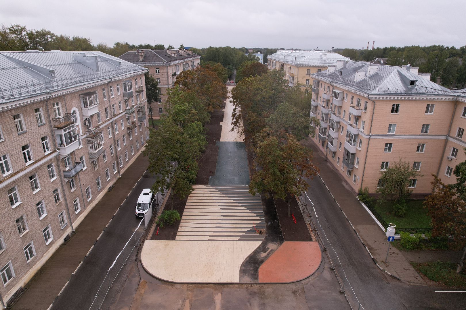 видео с коптера, дубна, благоустройство,