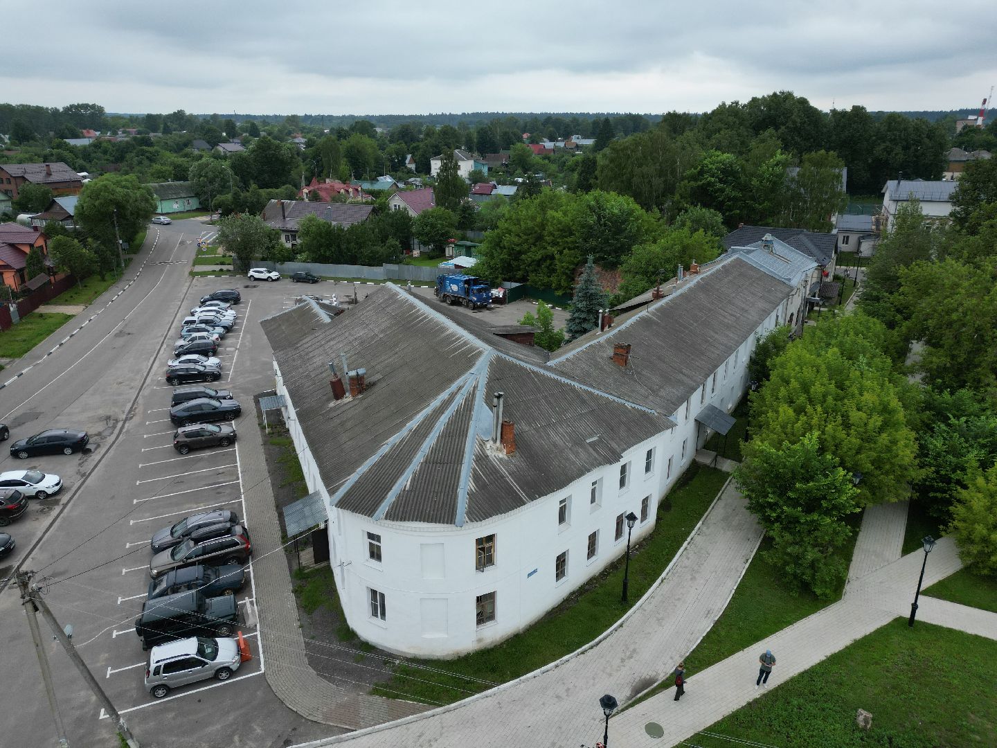 видео с коптера, верея, благоустройство, реставрация,