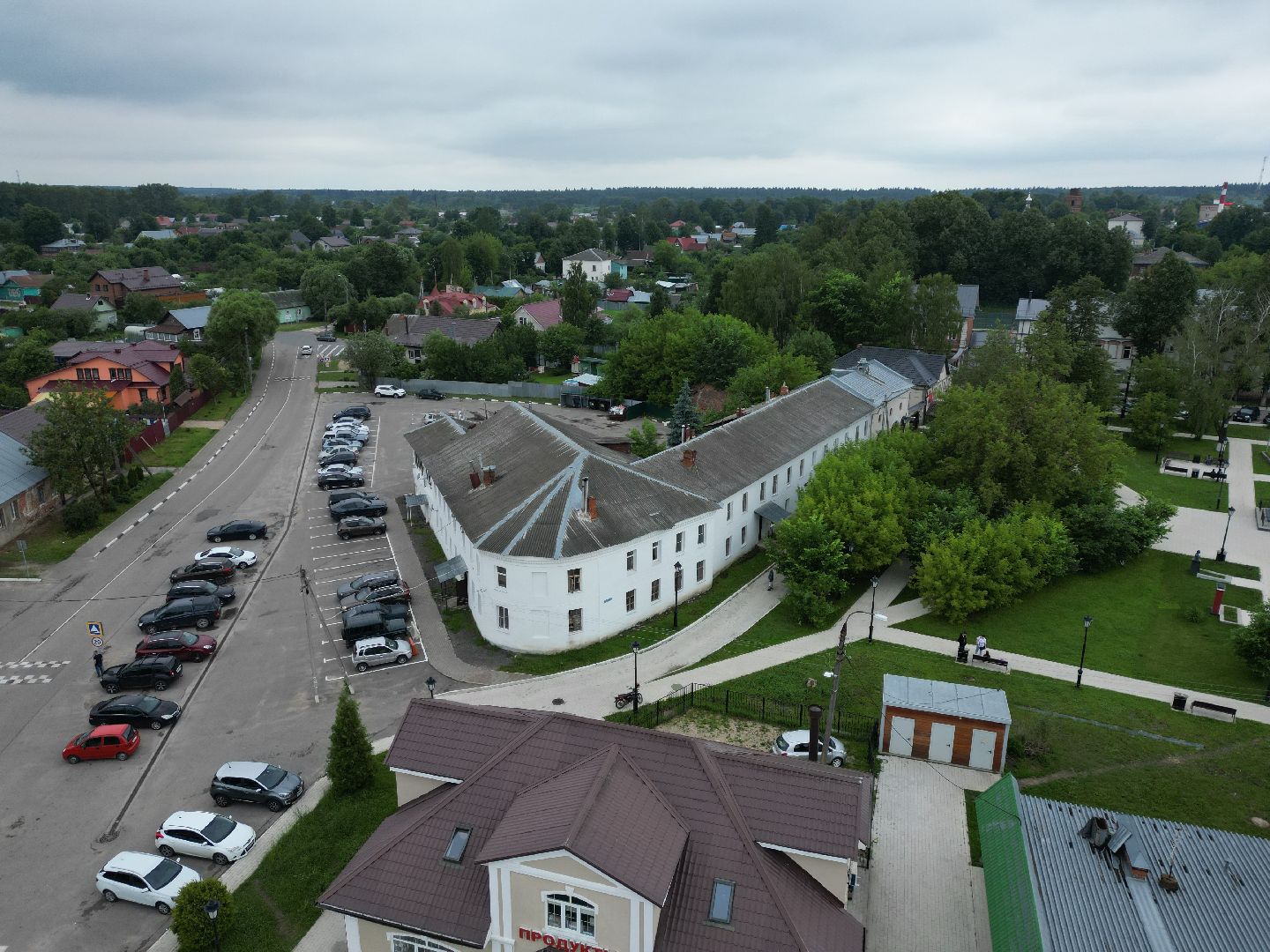 видео с коптера, верея, благоустройство, реставрация,