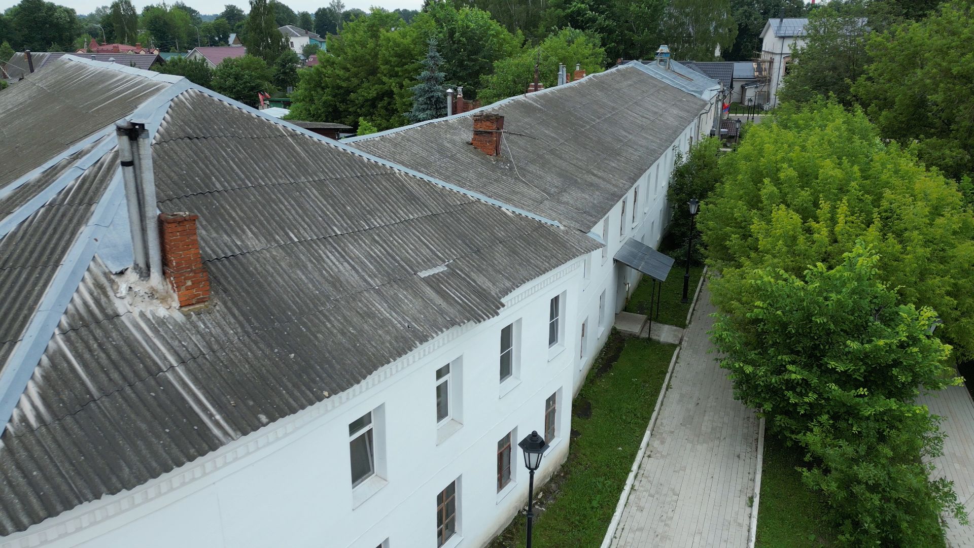 видео с коптера, верея, благоустройство, реставрация,