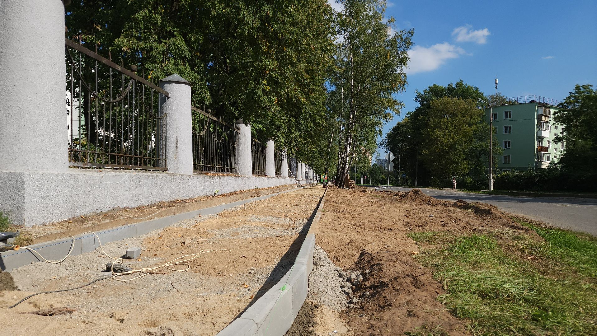 благоустройство, тротуар, Лосино-Петровский,