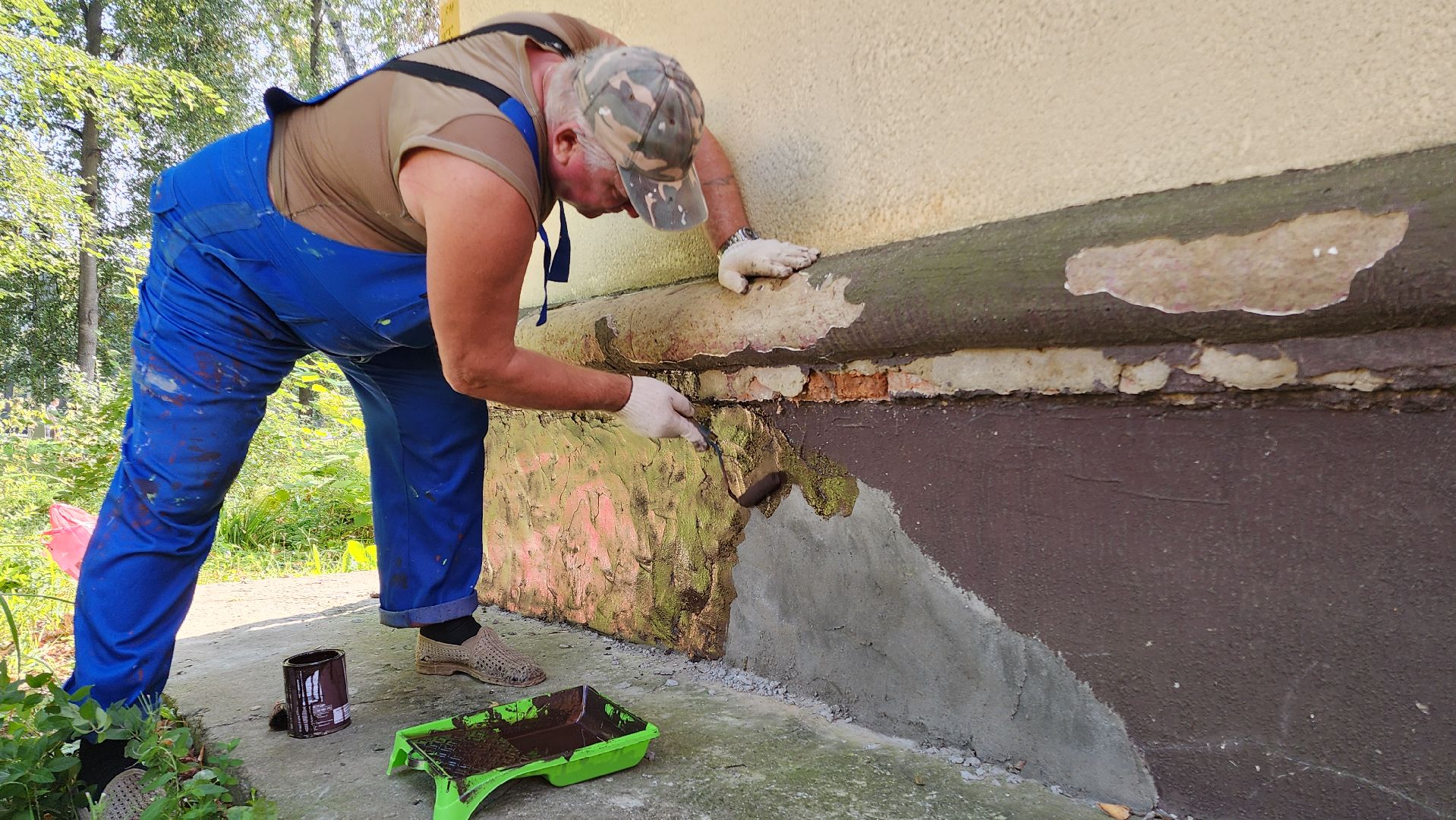 Бронницы, Покраска цоколя, Подготовка домов к зимнему периоду, Бронницкая управлябщая компания,