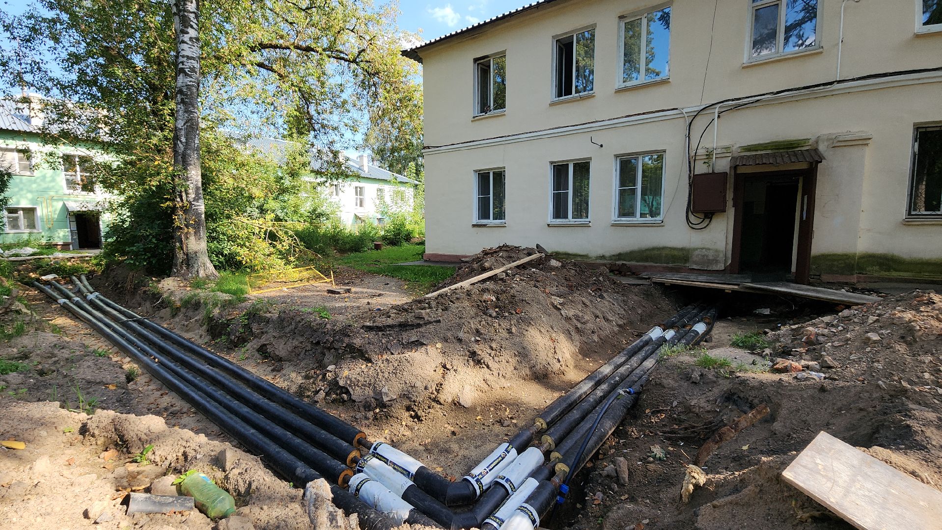 ЖКХ, ремонт теплотрассы, замена теплосетей, Лосино-Петровский,