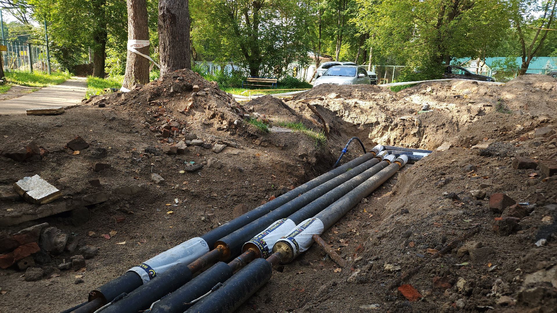 ЖКХ, ремонт теплотрассы, замена теплосетей, Лосино-Петровский,