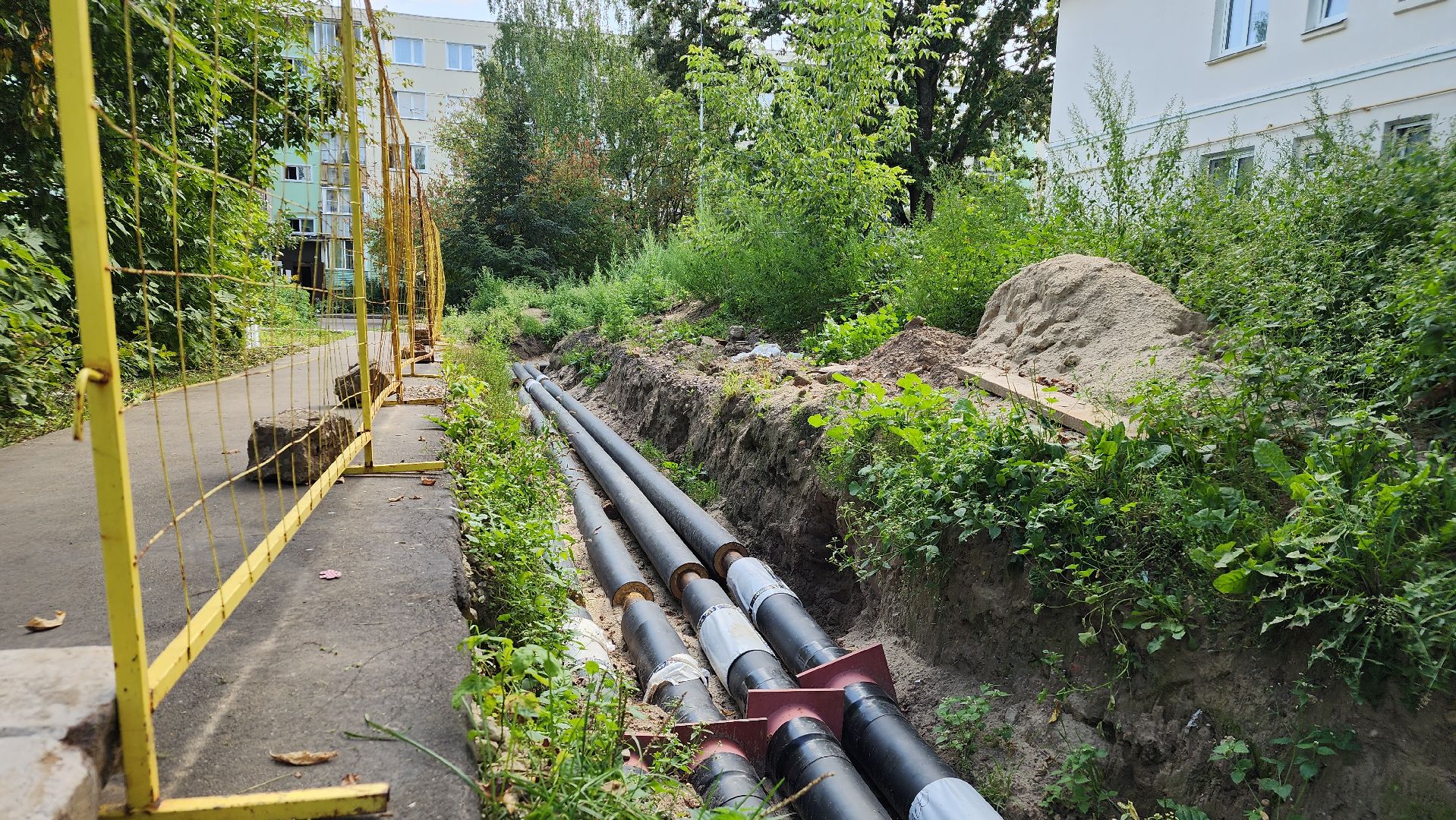 ЖКХ, ремонт теплотрассы, замена теплосетей, Лосино-Петровский,