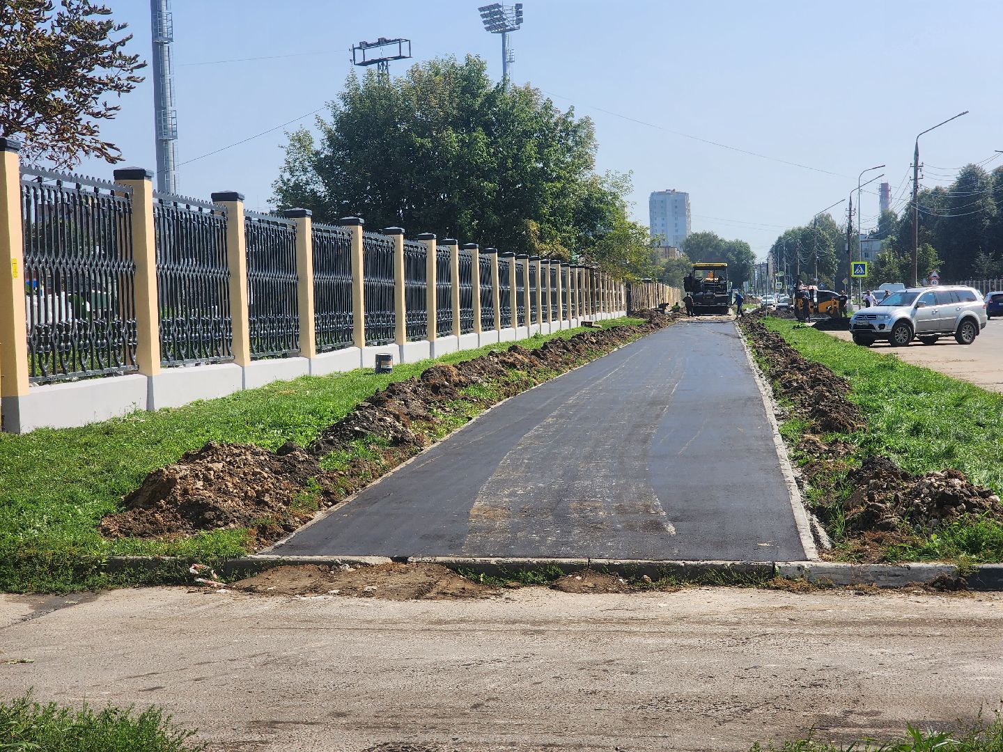 Коломна, тротуар, стадион авангард,