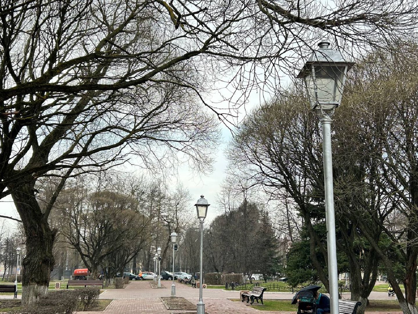 Подольск, сквер, освещение