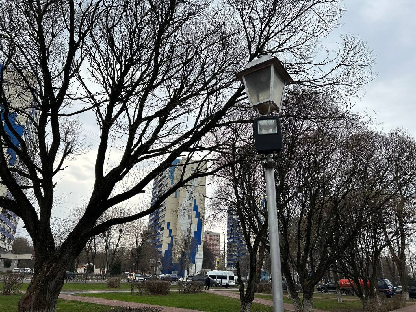 Подольск, сквер, освещение