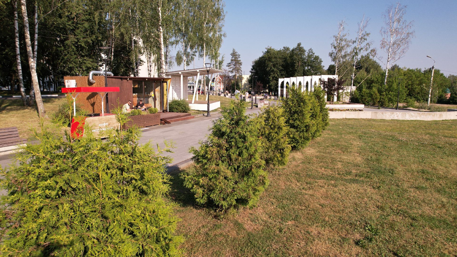 видео с коптера, благоустройство, сергиев посад,