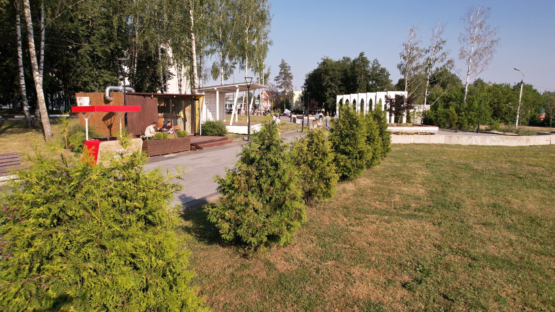 видео с коптера, благоустройство, сергиев посад,