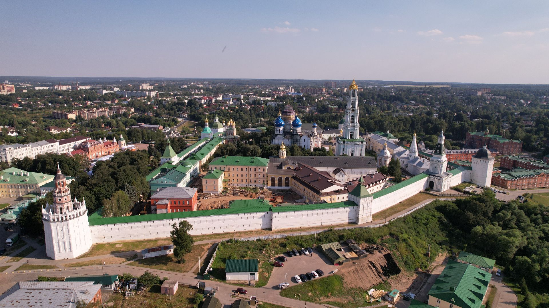 видео с коптера, благоустройство, сергиев посад,