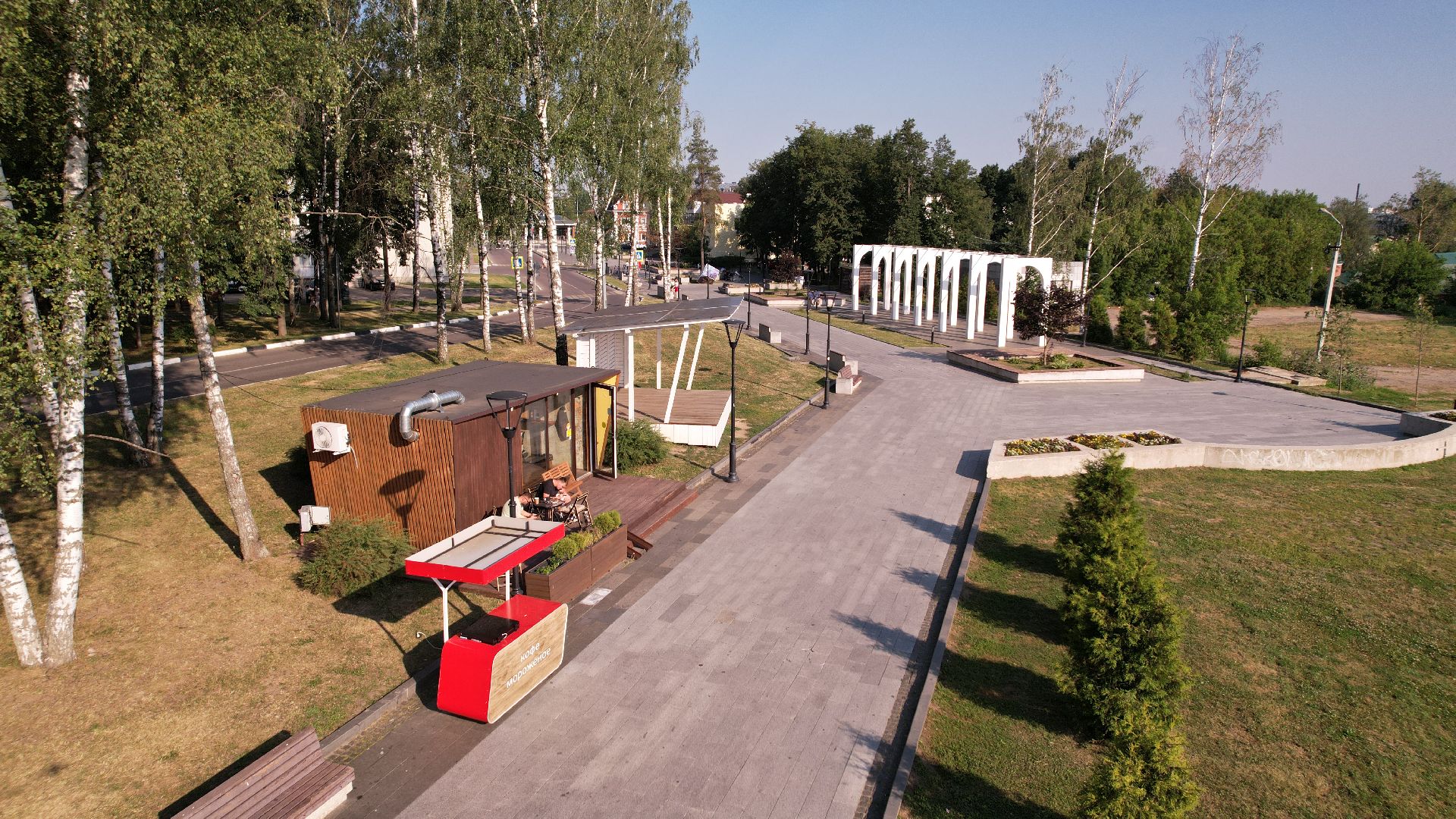 видео с коптера, благоустройство, сергиев посад,