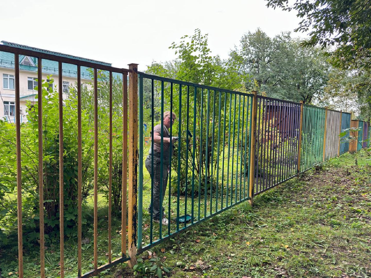 забор, детский сад, благоустойство,
