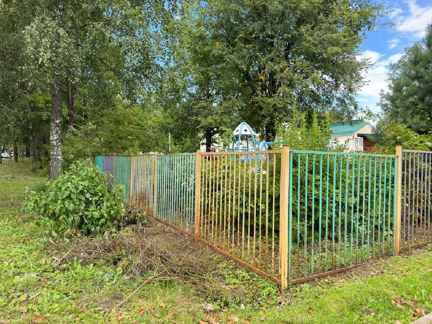 забор, детский сад, благоустойство,