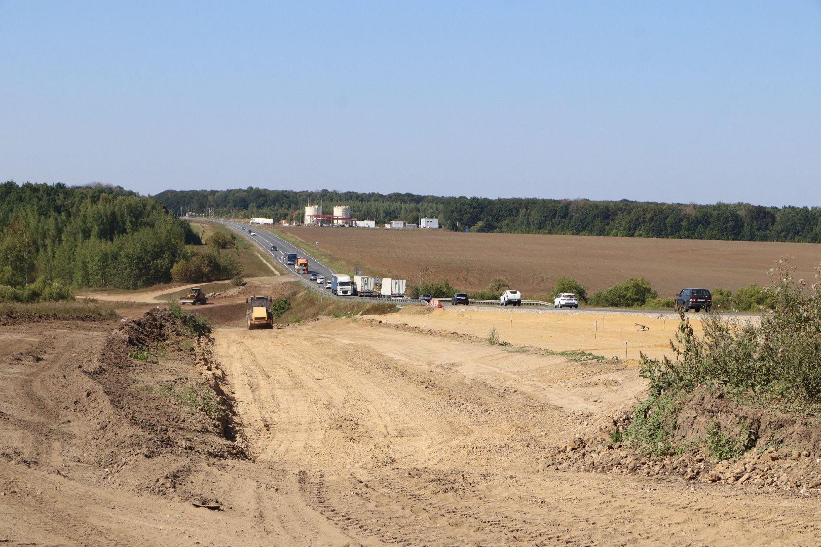 Р-22, федеральная трасса, ремонт дороги, серебряные пруды,