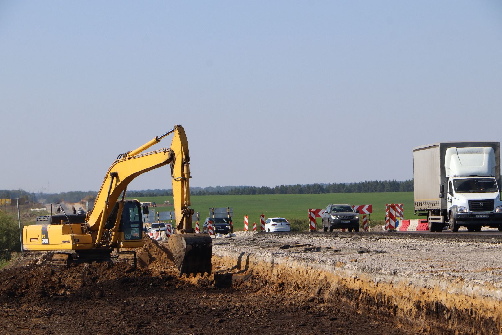 Р-22, федеральная трасса, ремонт дороги, серебряные пруды,