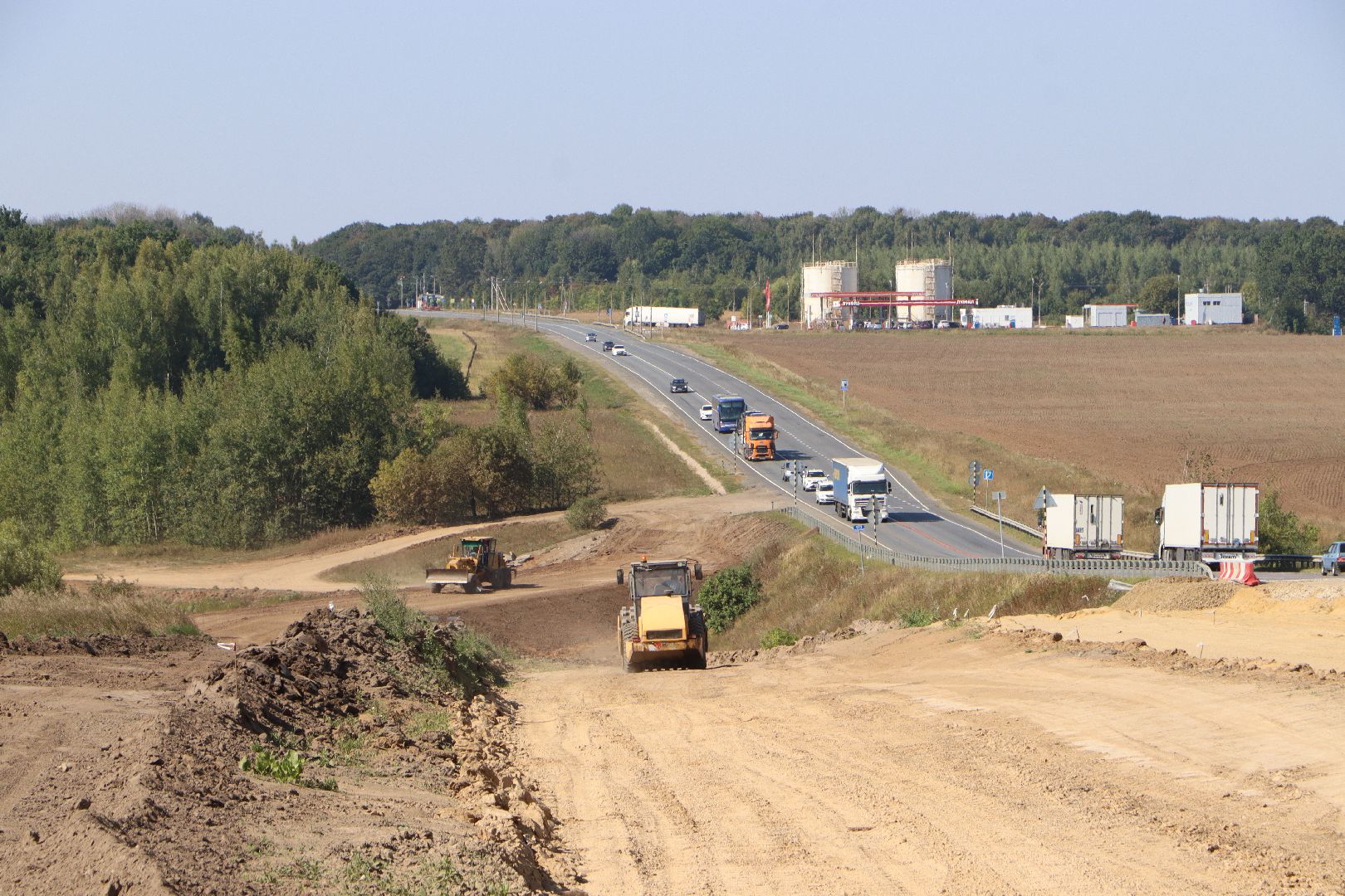 Р-22, федеральная трасса, ремонт дороги, серебряные пруды,